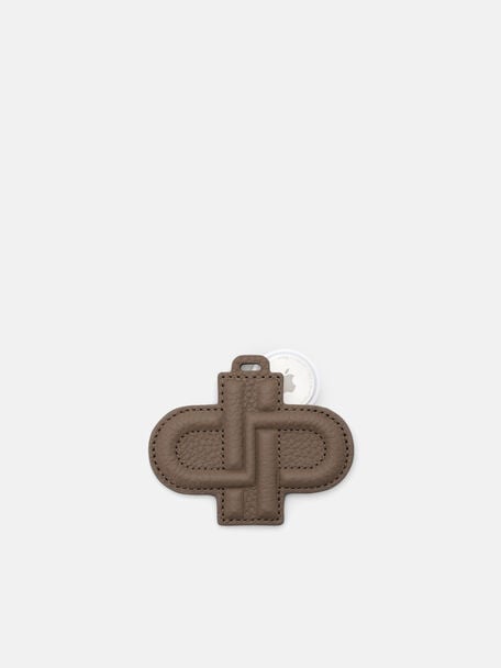 PEDRO Circular AirTag Bag Charm, Dark Taupe Tumble