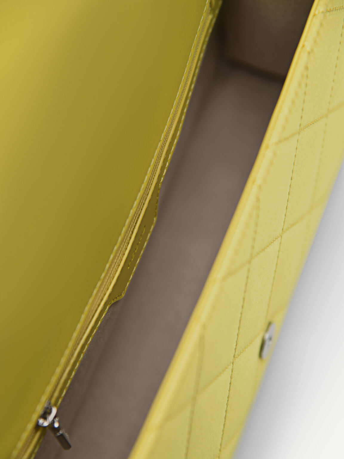 Rina Satin Shoulder Bag, Yellow
