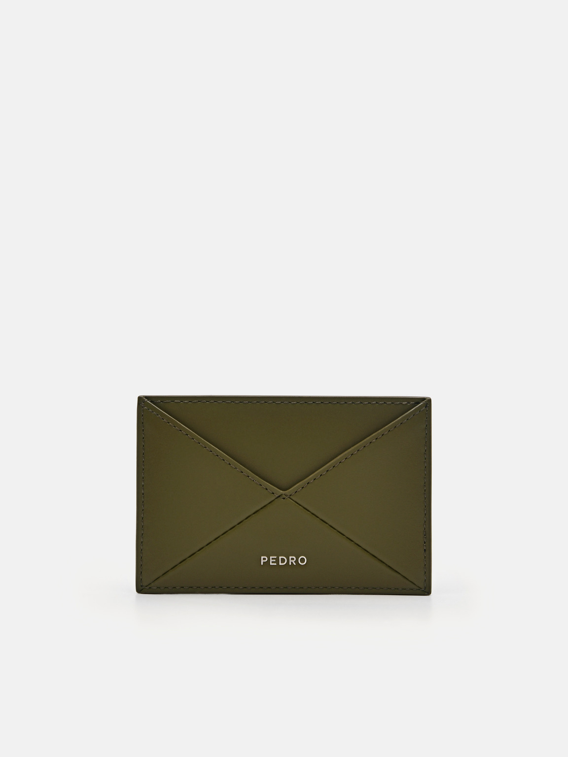 PEDRO 스튜디오 레더 카드 지갑, 밀리터리 그린