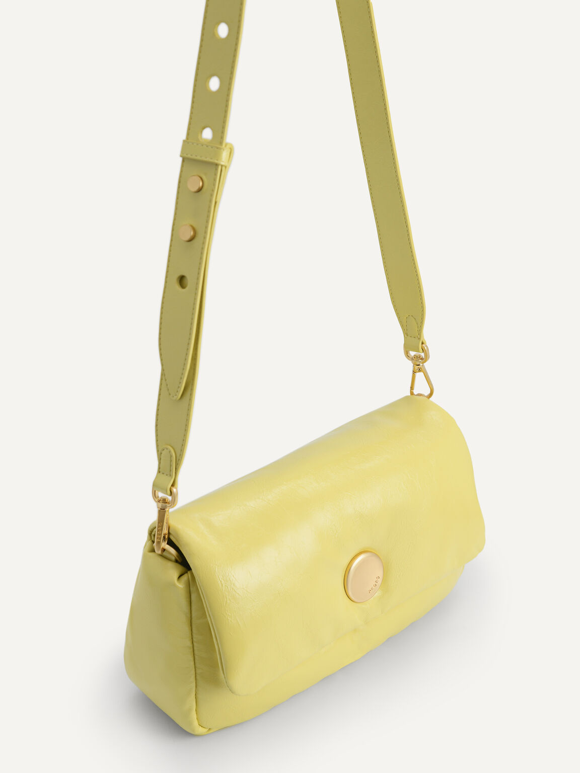Padded Shoulder Bag, Yellow