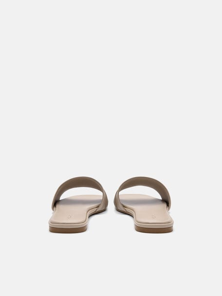 Leather Sandals, Taupe