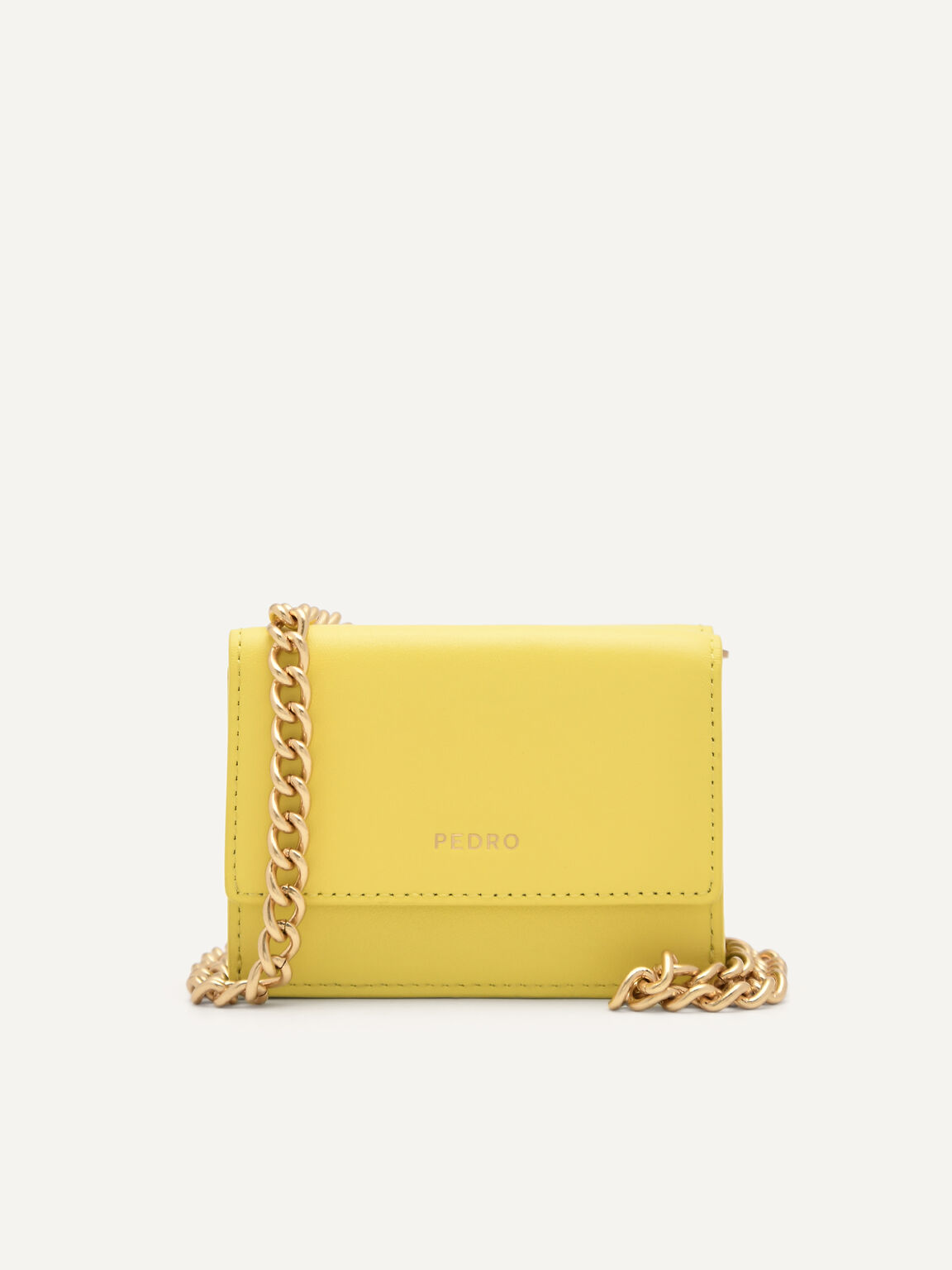 Yellow Leather Tri-Fold Wallet - PEDRO US