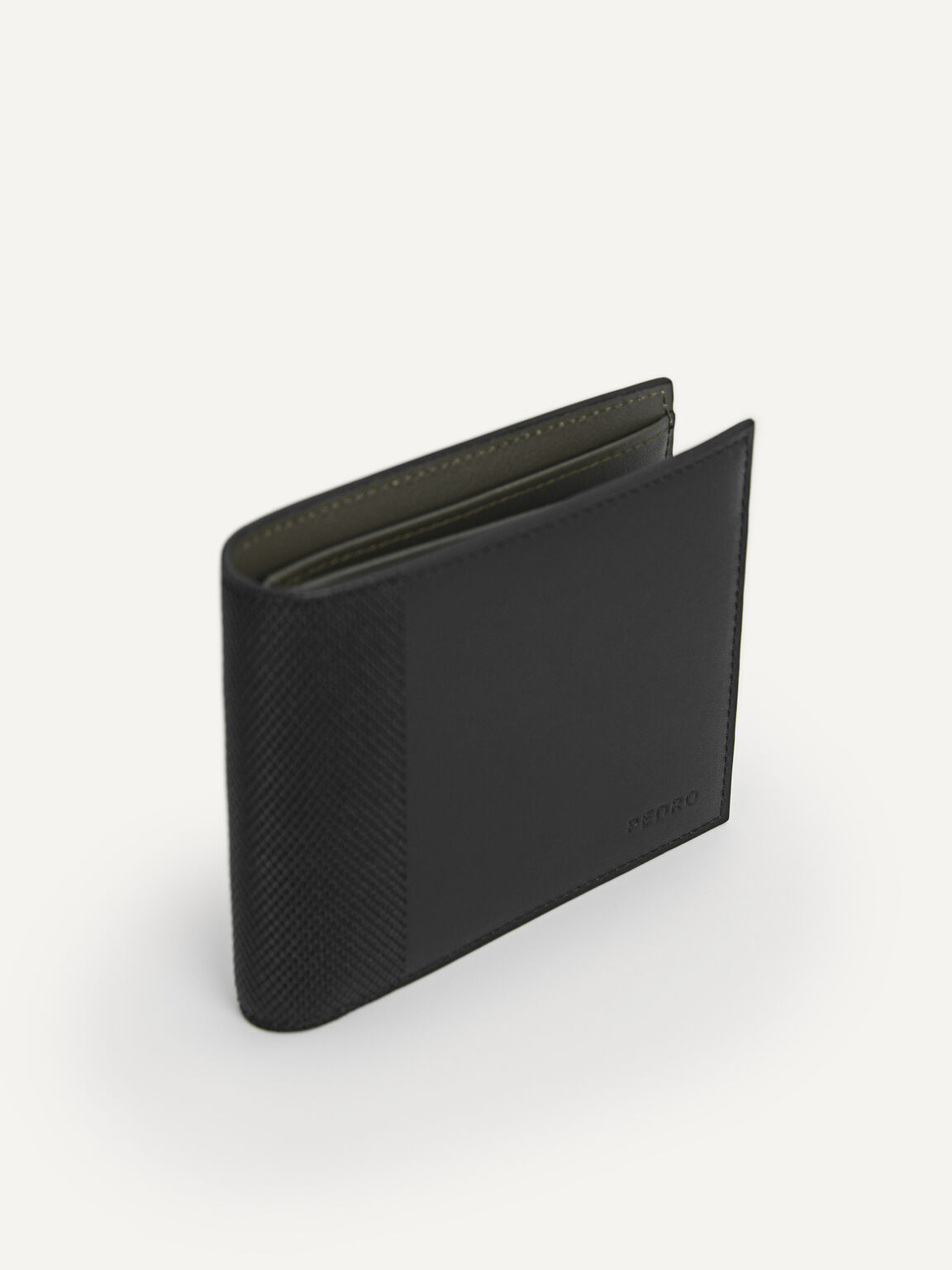 Leather Bi-Fold Wallet, Black