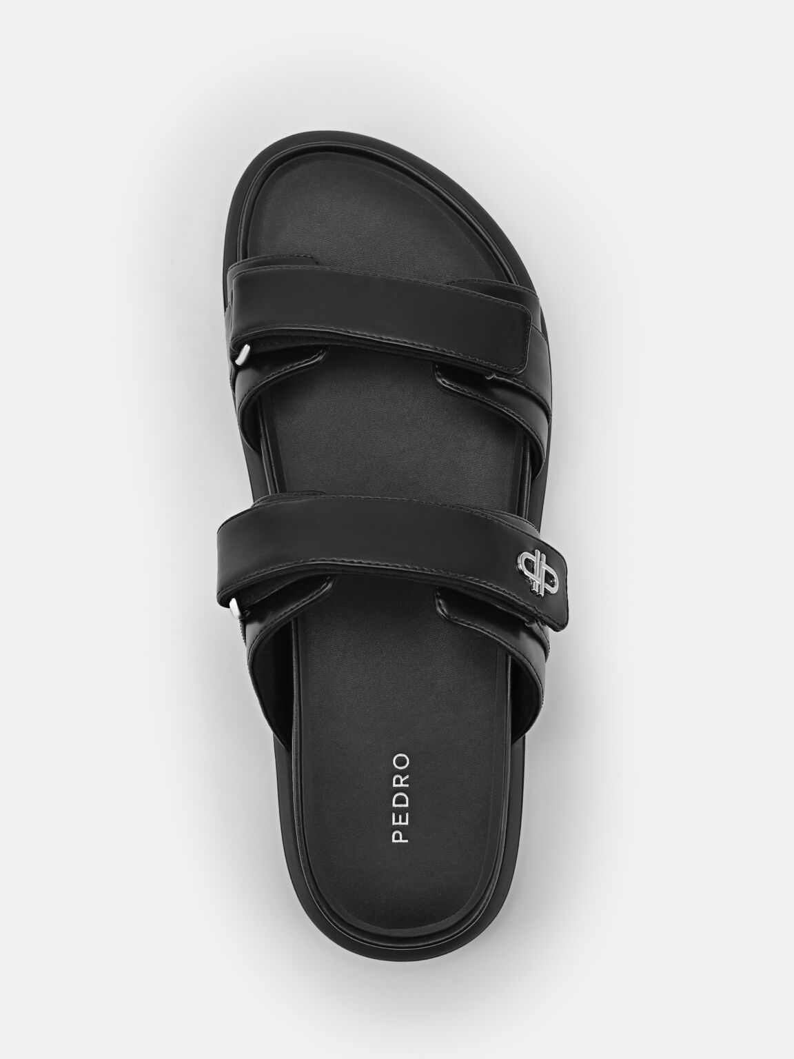 Velcro Slip-On Sandals, Black