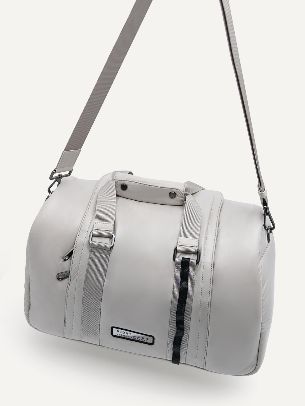 Plush Duffle Bag, Grey