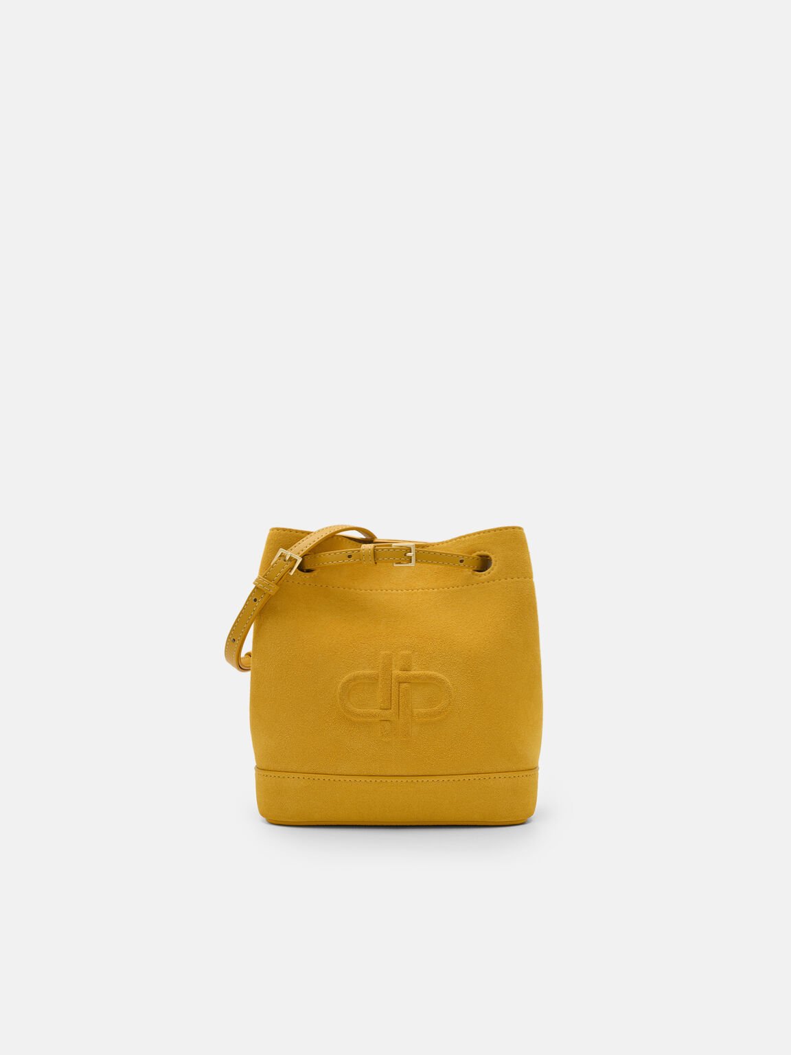 Loli Suede Bucket Bag, Yellow