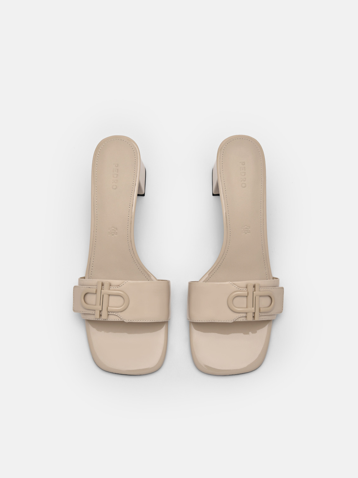 PEDRO Icon皮革高跟涼鞋, 沙色