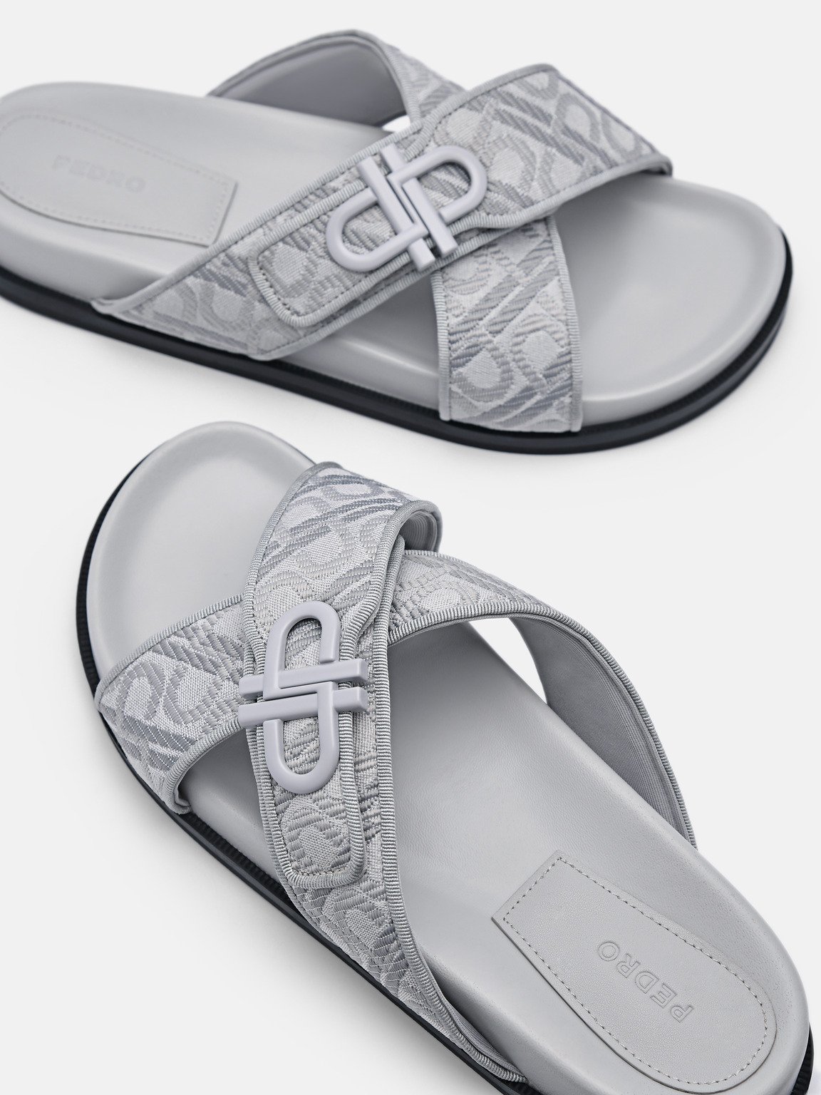 PEDRO標誌交叉凉鞋, 灰色