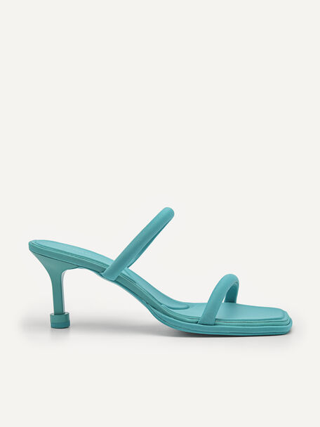 Bianca Strappy Heel Sandals, Turquoise