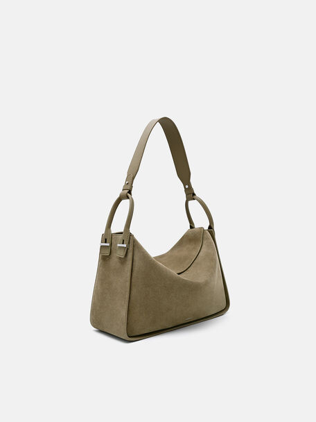 Suede Demi Maxi, Olive Suede