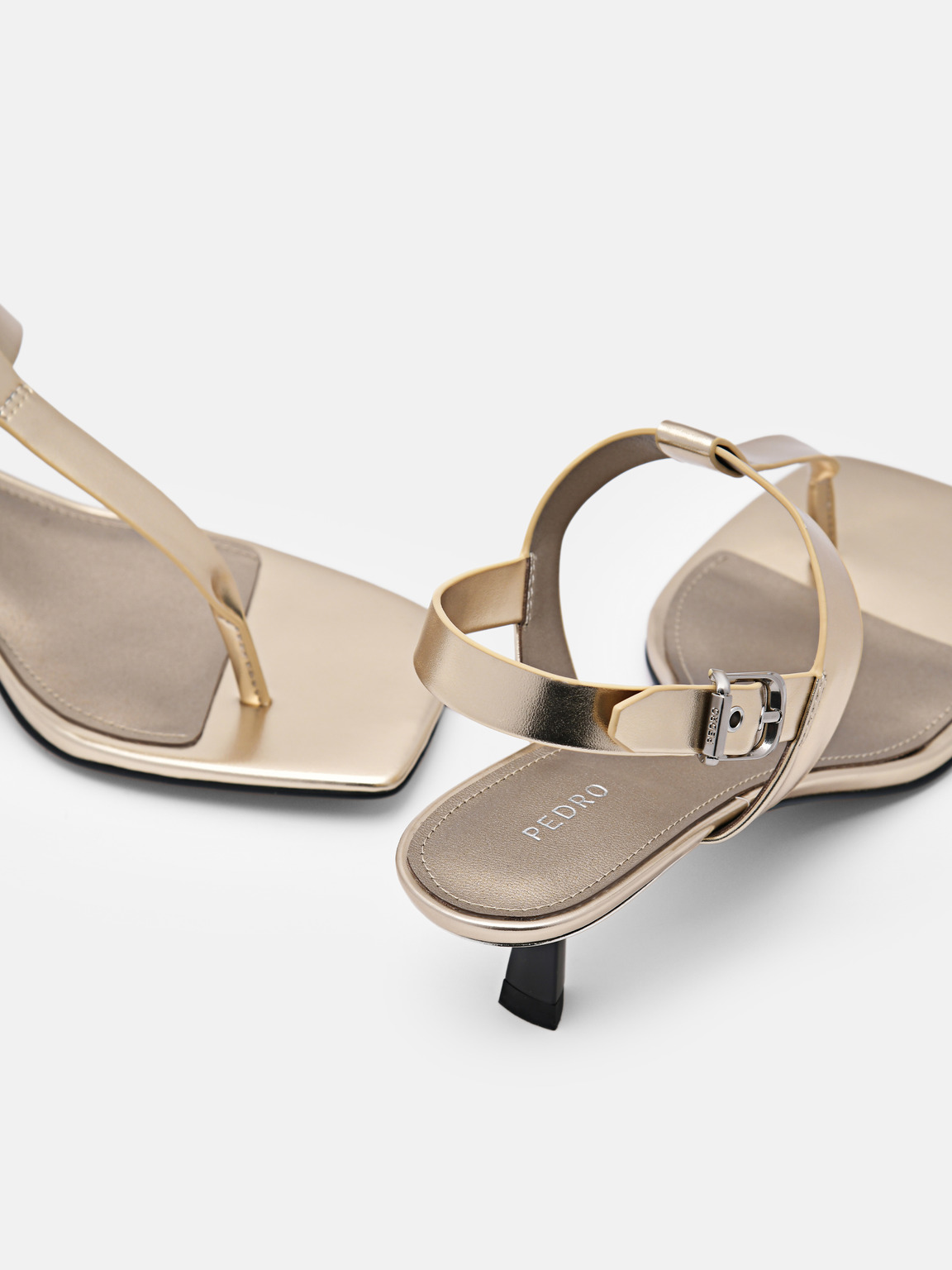 Helix Heel Sandals, Gold