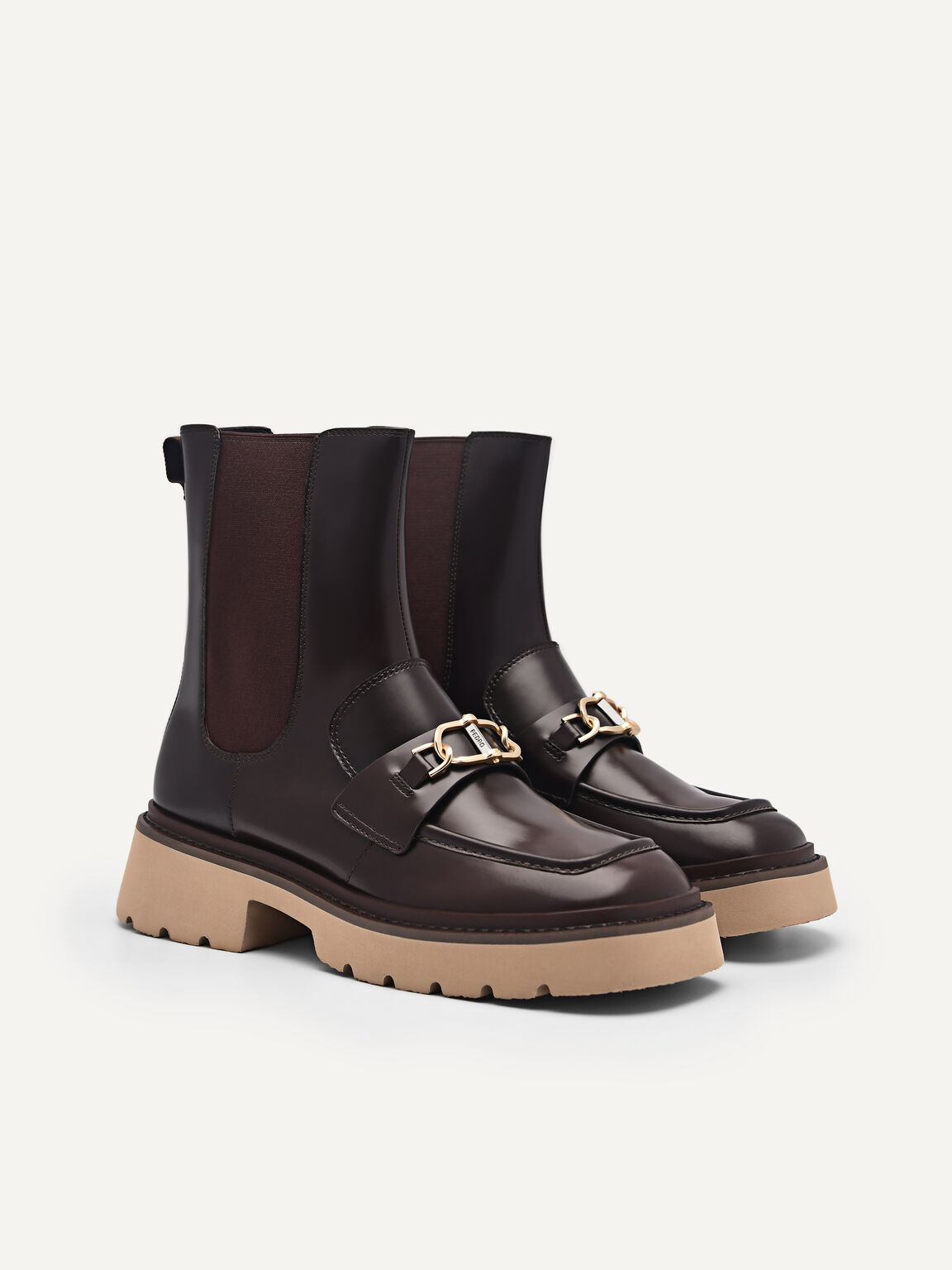 Leather Platform Chelsea Boots