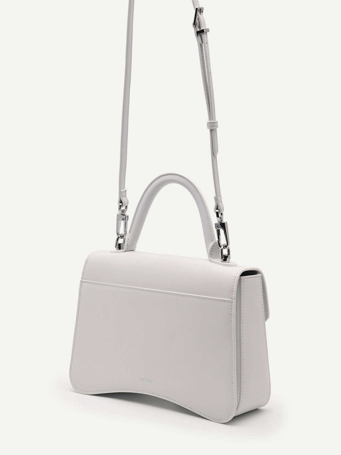 Zenith Leather Handbag, White