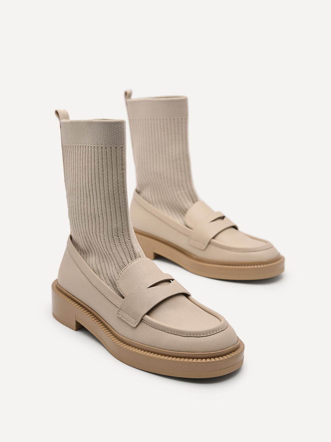 Leather Gropius Boots, Sand