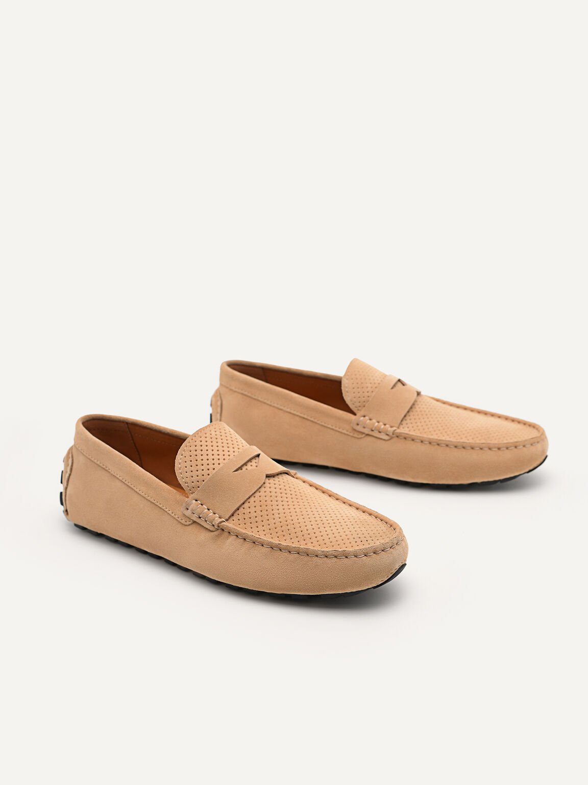 Leather Moccasin, Mustard