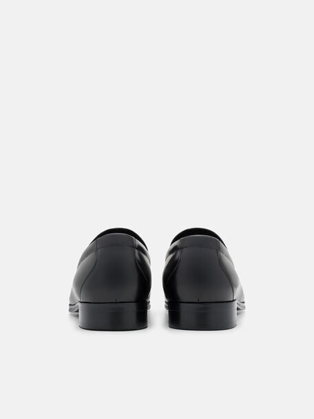 Boxed Leather Loafers, Black Box