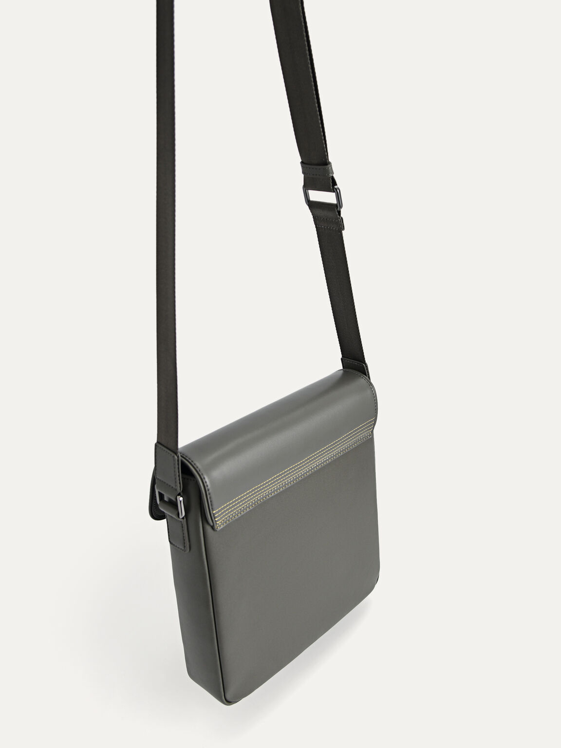 Monochrome Messenger Bag, Dark Grey
