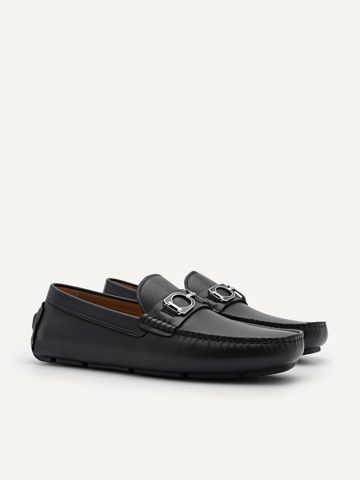 Antonio Leather Driving Shoes, Black