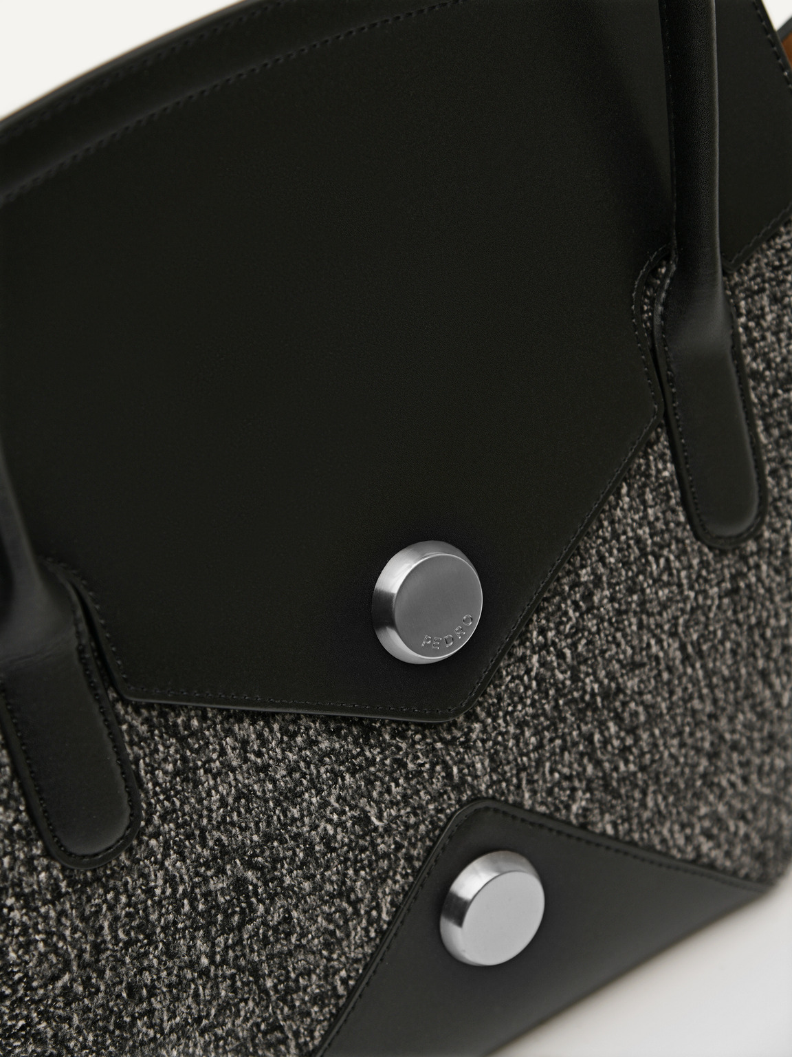 Orb Leather Handbag, Black