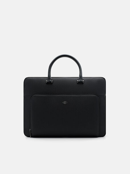 Fingerprint Lock Briefcase, Black Tumble