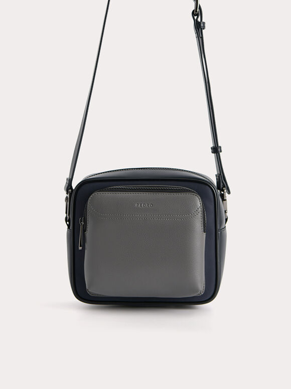 Two-Tone Sling Bag, Navy