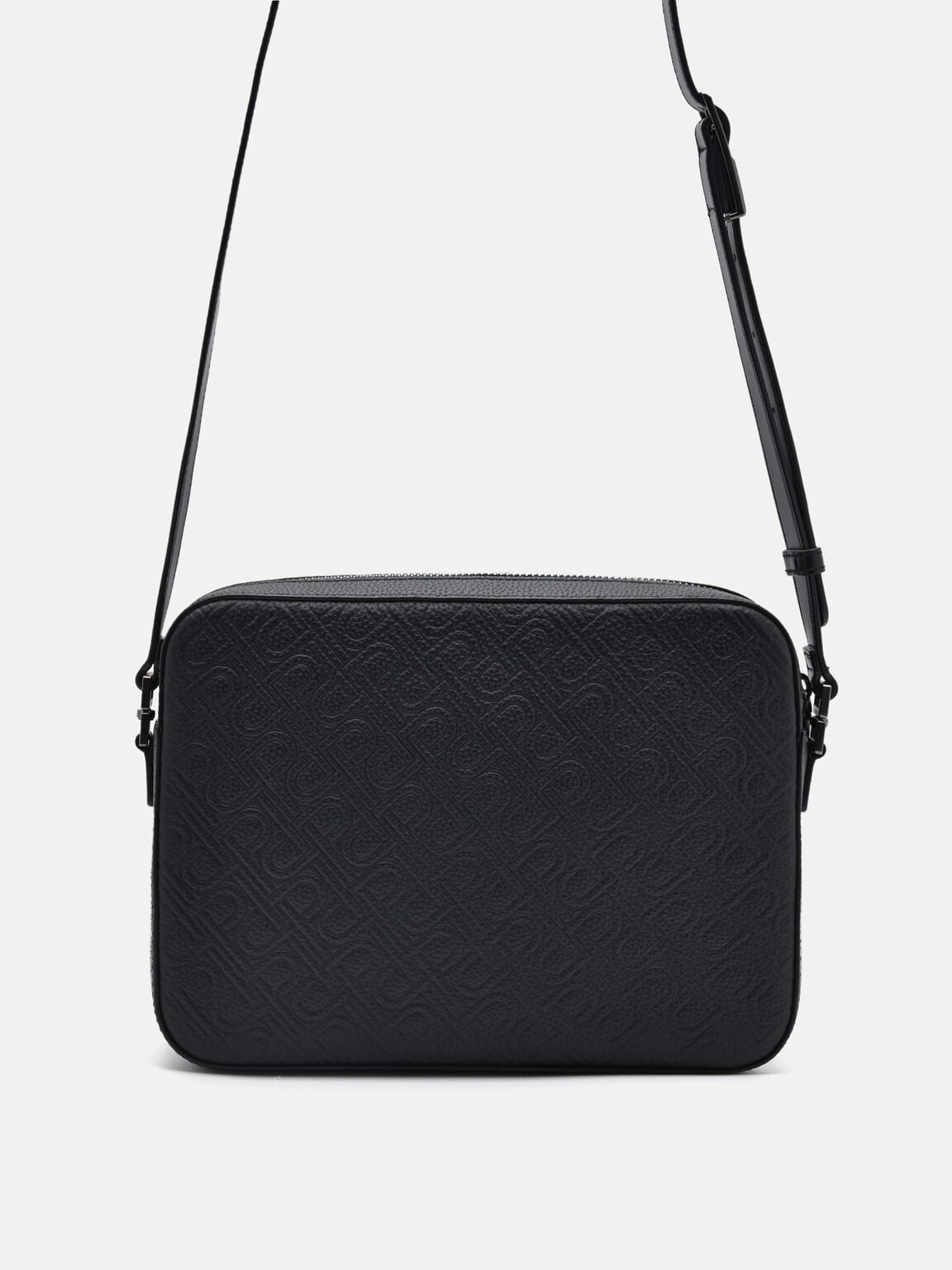 Leather Crossbody Bag, Black