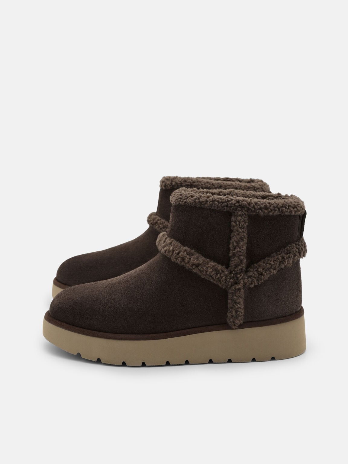 Feliz Suede Boots, Dark Brown