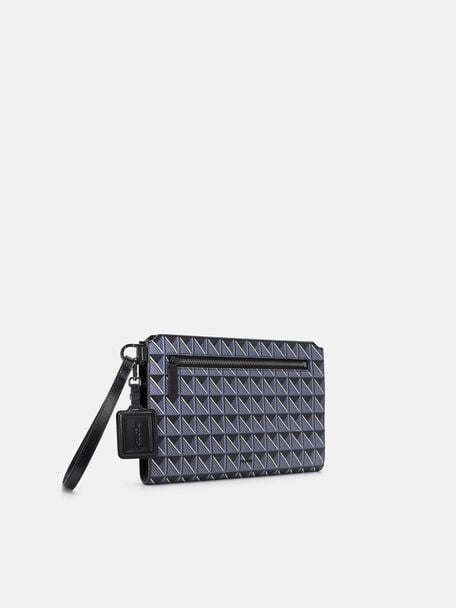 Bastian Axxis Clutch Bag, Blue Canvas