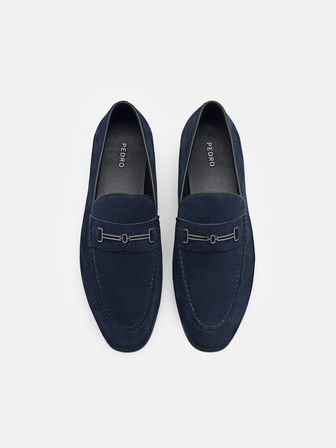 Anthony Leather Loafers, Navy