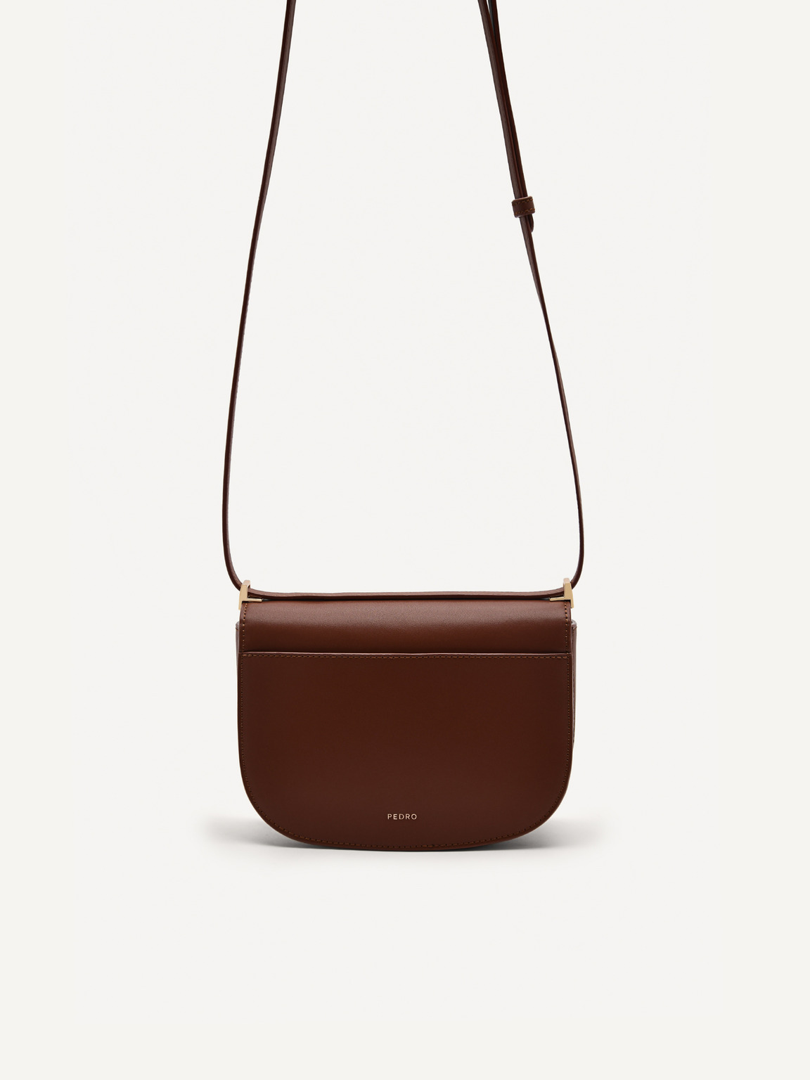 PEDRO Icon Leather Shoulder Bag, Dark Brown