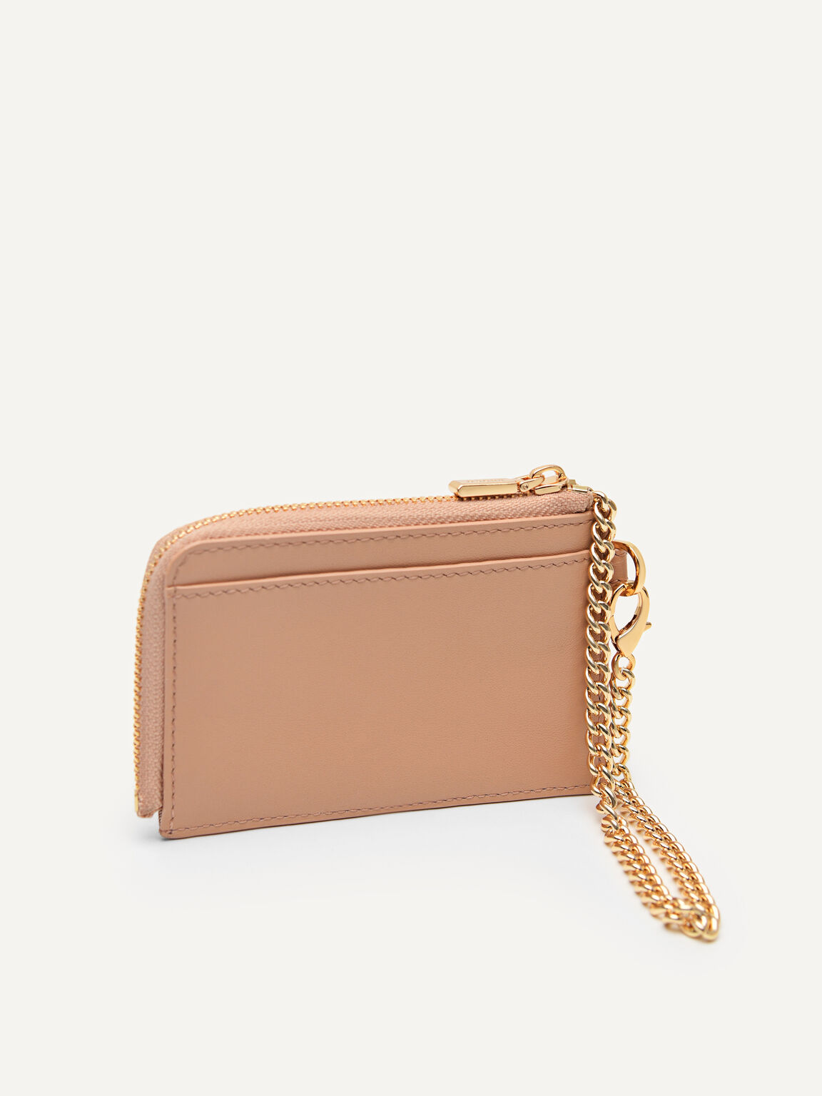 Leather Card Holder, Nude