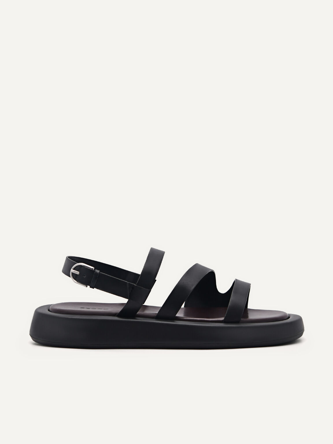 Cube Strappy Sandals, Black