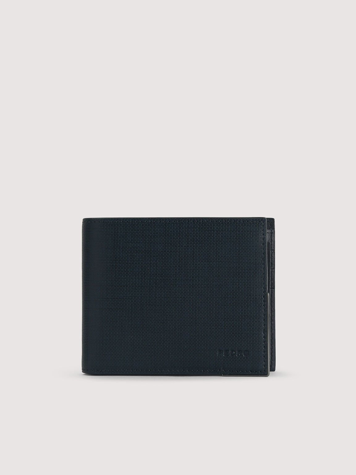 Leather Bi-Fold with Insert, Navy