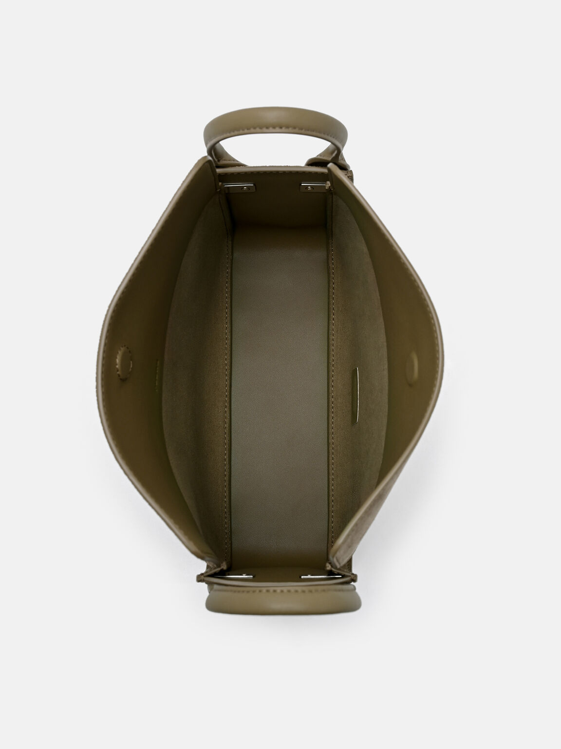 Suede Demi Bag, Olive Suede