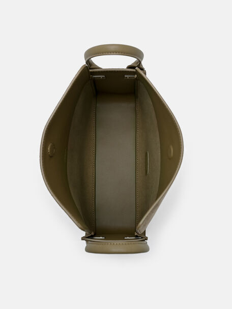 Suede Demi Bag, Olive Suede