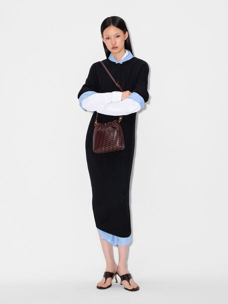 Cami Small Shoulder Bag, Burgundy