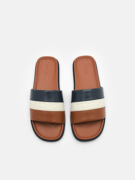 Banded Slide Sandals, Multi