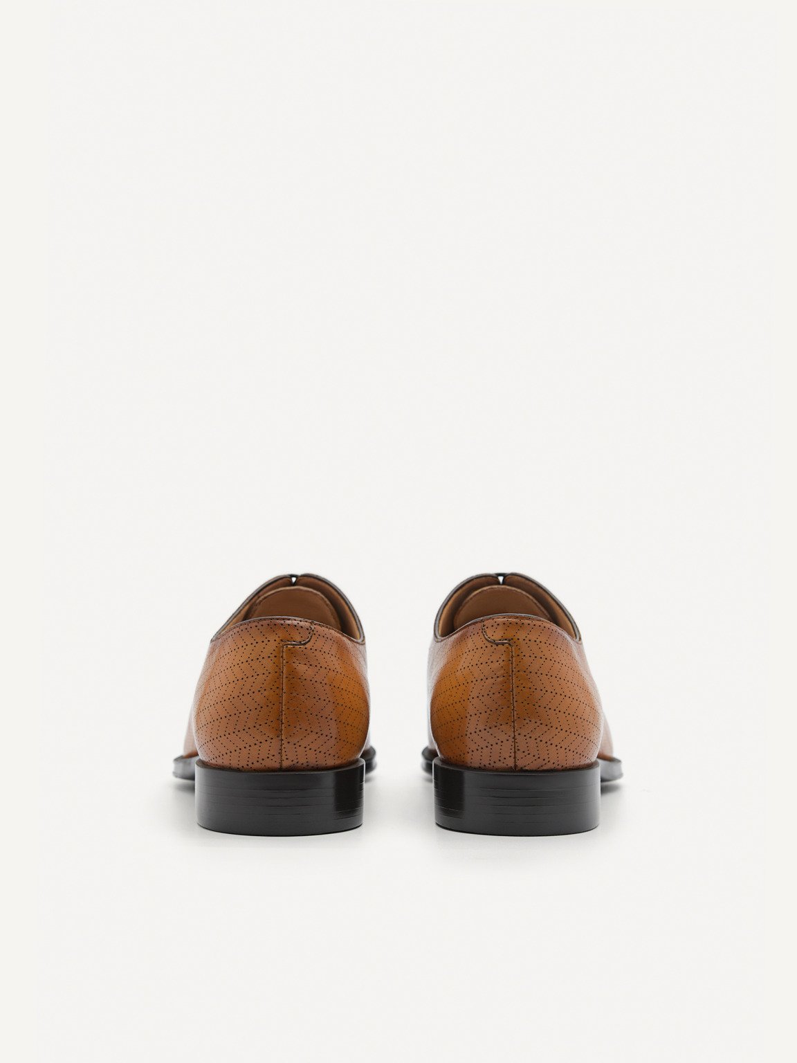 壓紋皮革牛津鞋, 驼色