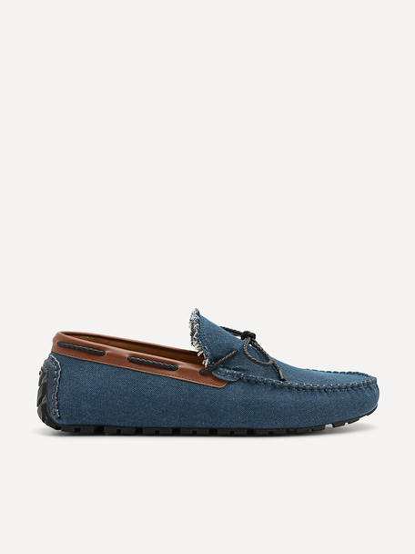 Bow Moccasins, Navy