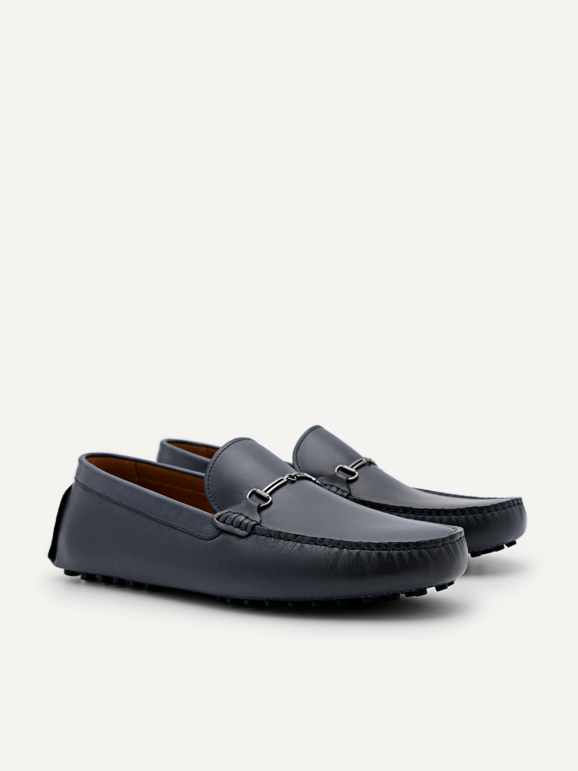 Anthony Leather Driving Shoes, Dark Grey