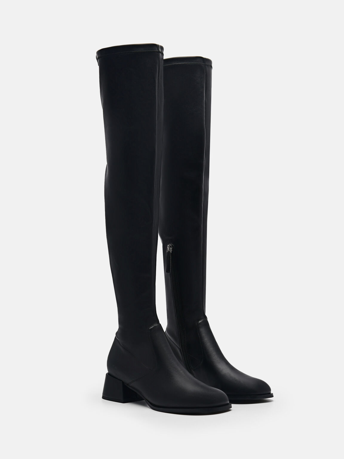 Poppy Thigh High Boots, Black