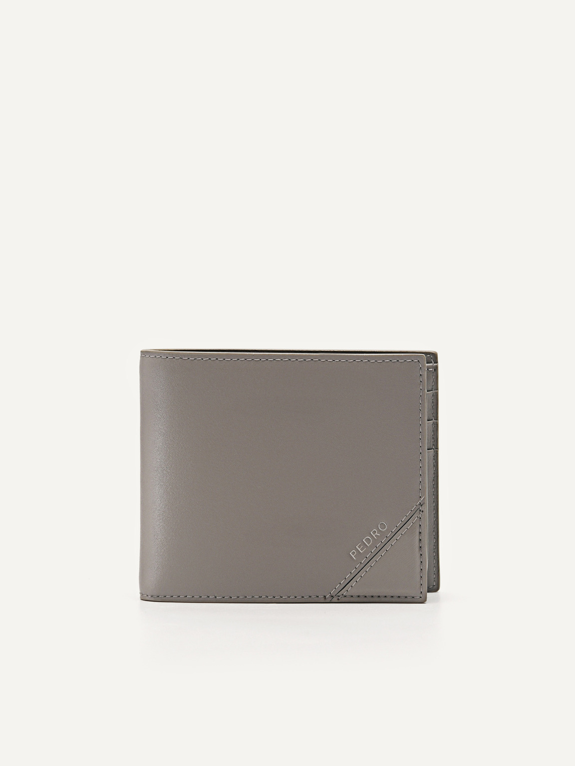 Leather Bi-Fold Wallet With Insert, Taupe