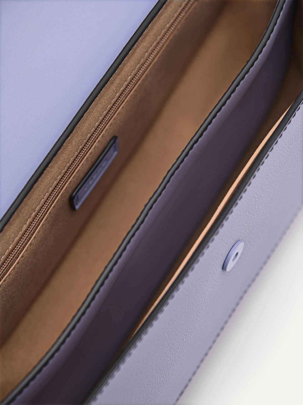 Jean Leather Shoulder Bag, Violet