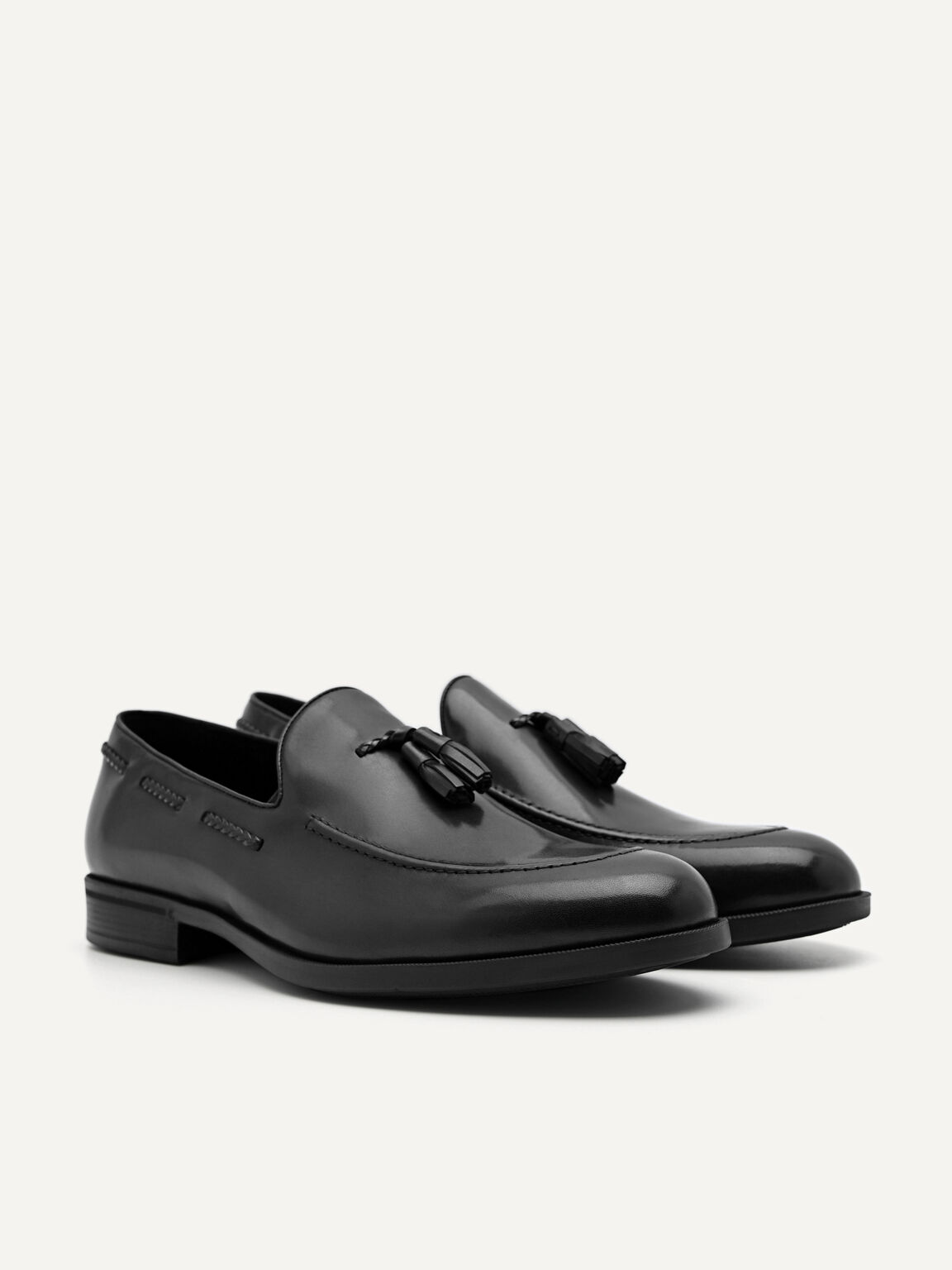 僧侶皮革樂福鞋, 黑色