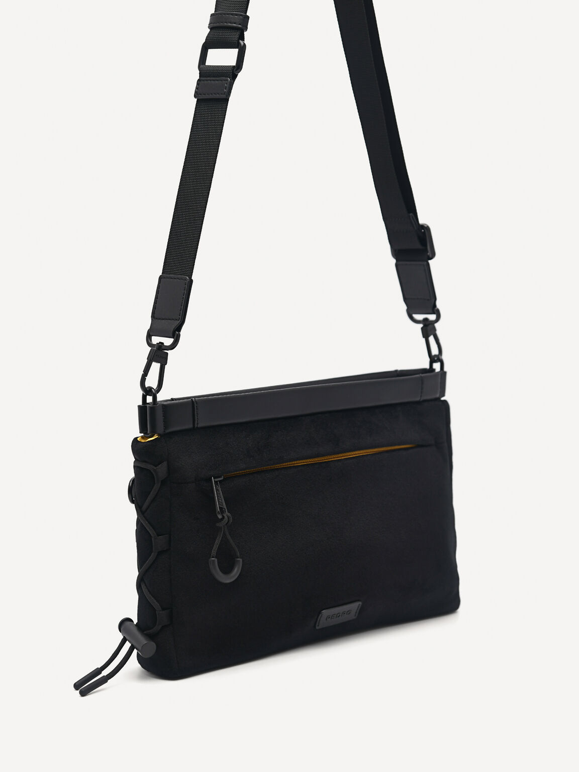 Post Clutch Bag, Black