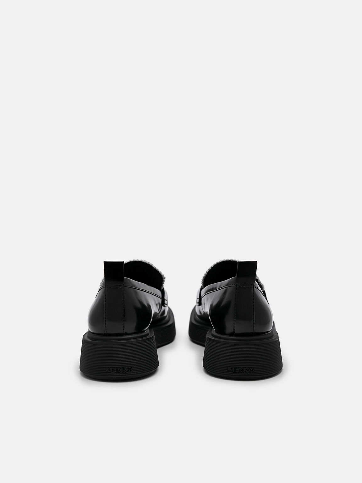 Wanda皮革樂福鞋, 黑色