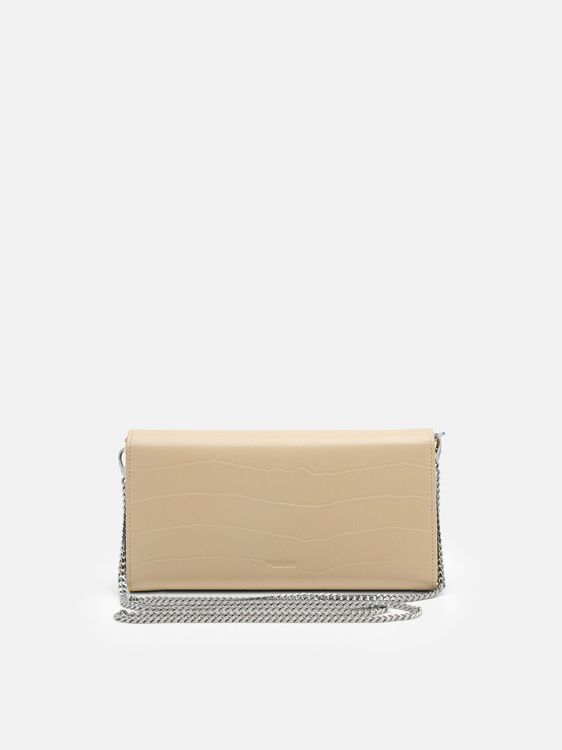 PEDRO Icon Leather Bi-Fold Long Wallet, Nude