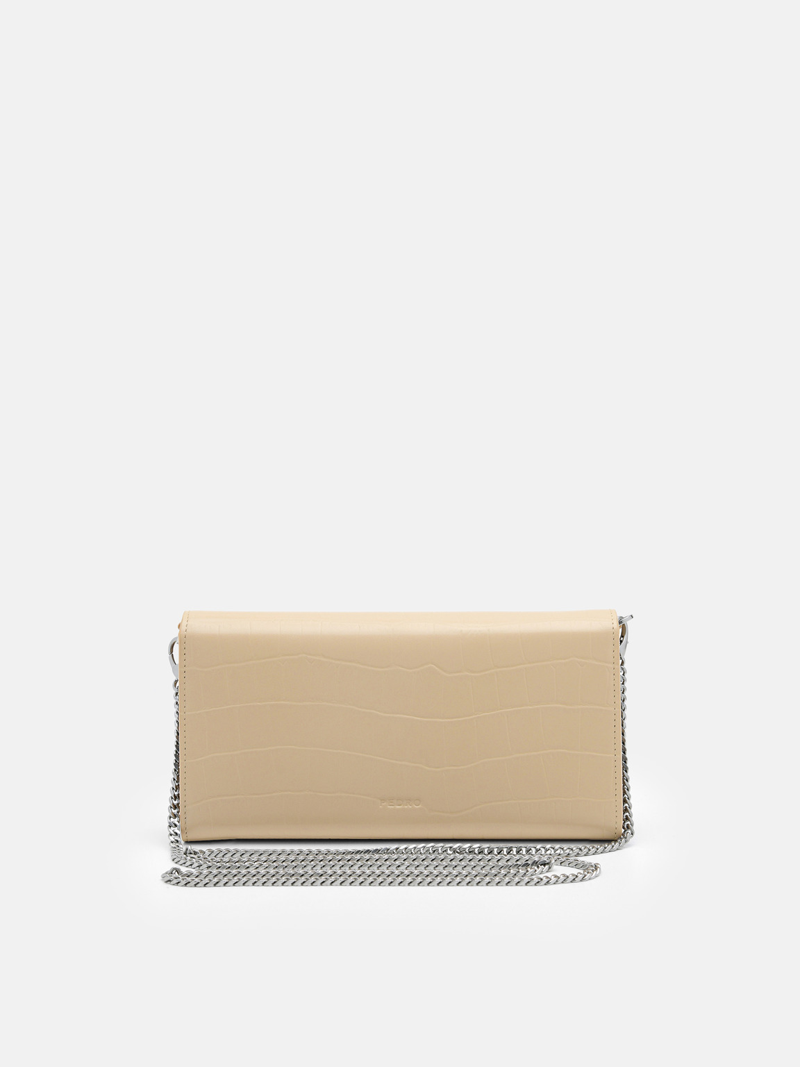 PEDRO Icon Leather Bi-Fold Long Wallet, Nude
