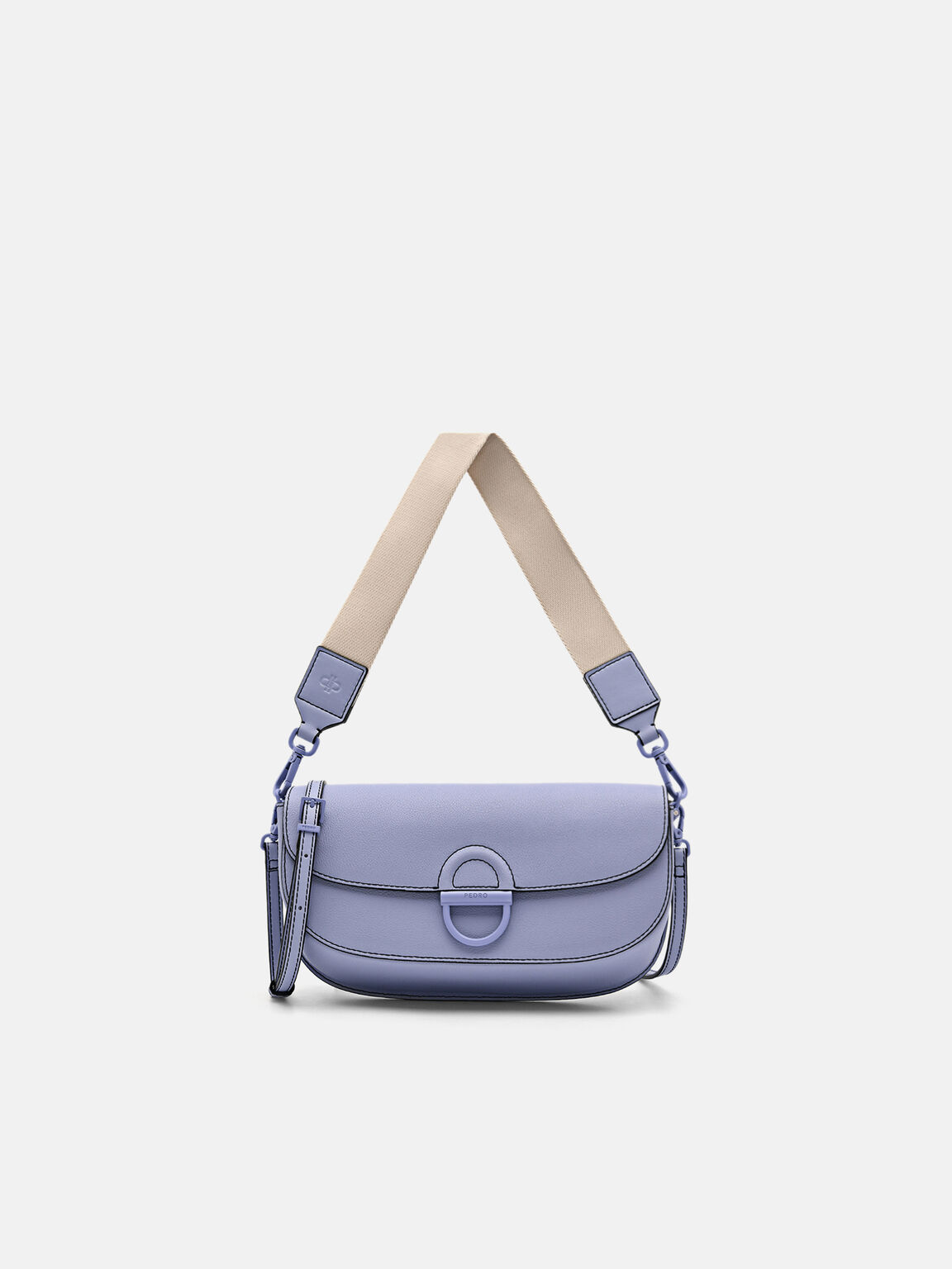 Jean Leather Shoulder Bag, Violet
