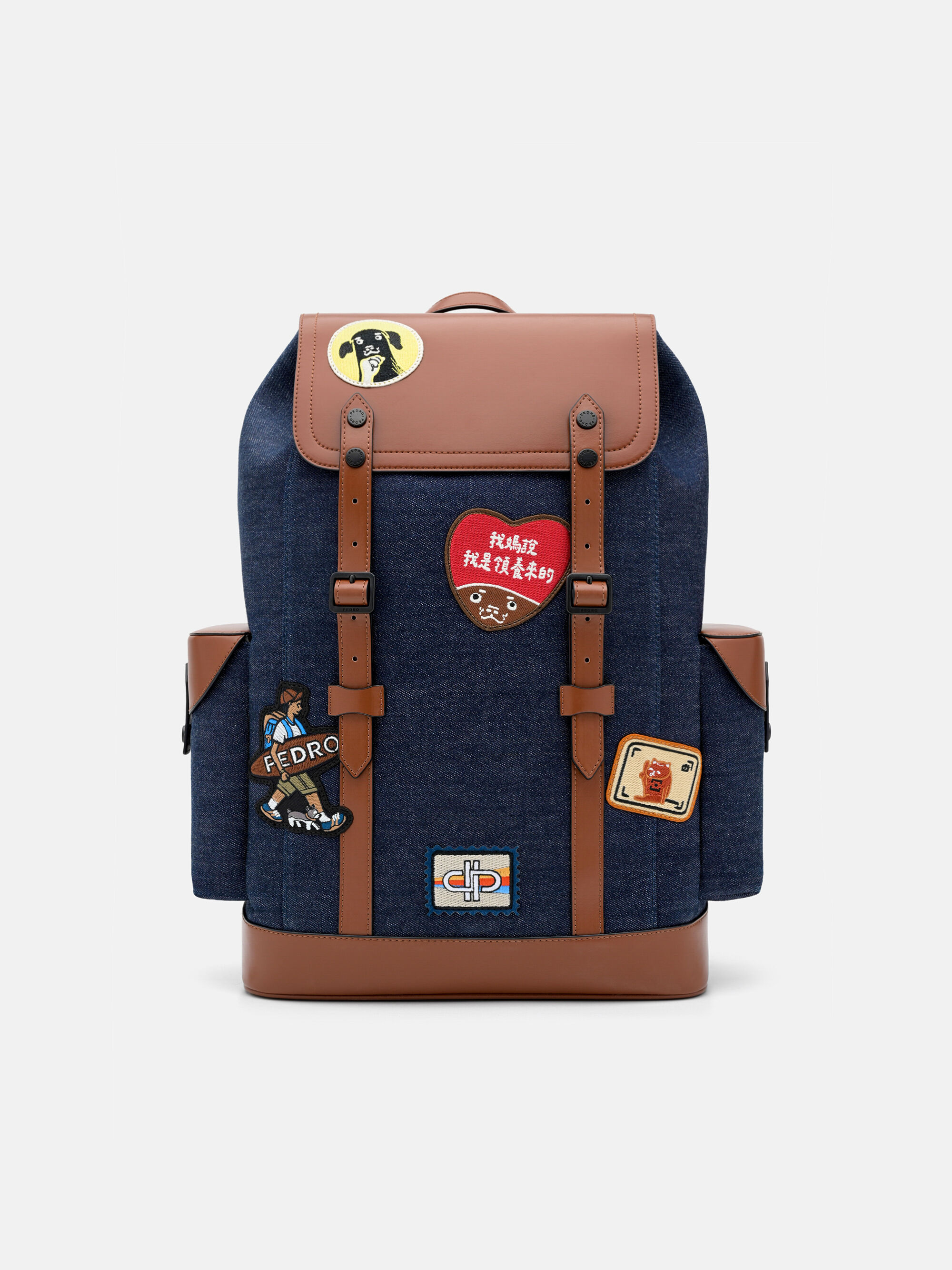 Navy Jones Denim Backpack - PEDRO TW